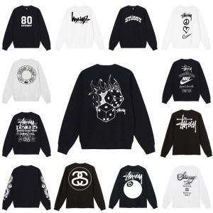 스투시(Stussy) 후드티/맨투맨, 가을용 커플 아이템，남녀 공용 긴팔 상의