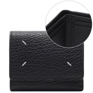 메종마르지엘라 트리폴드 스티치 3단 반지갑 블랙 SA3UI0010 P4455 T8013 24F