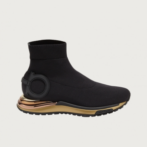 21FW 살바토레 페라가모 여성 하이탑 스니커즈 Sneakers Black 702615 035222