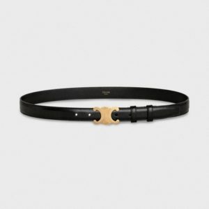 Celine MEDIUM TRIOMPHE BELT IN TAURILLON LEATHER 2.5CM
